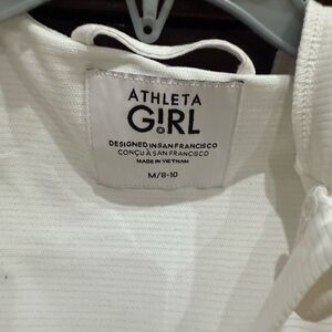 Athleta Girl White Zip up top
